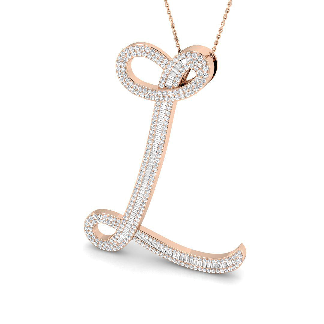 Initials Diamond Ring 1.46ct–2.08ct – SP5867-L – 18k Rose Gold