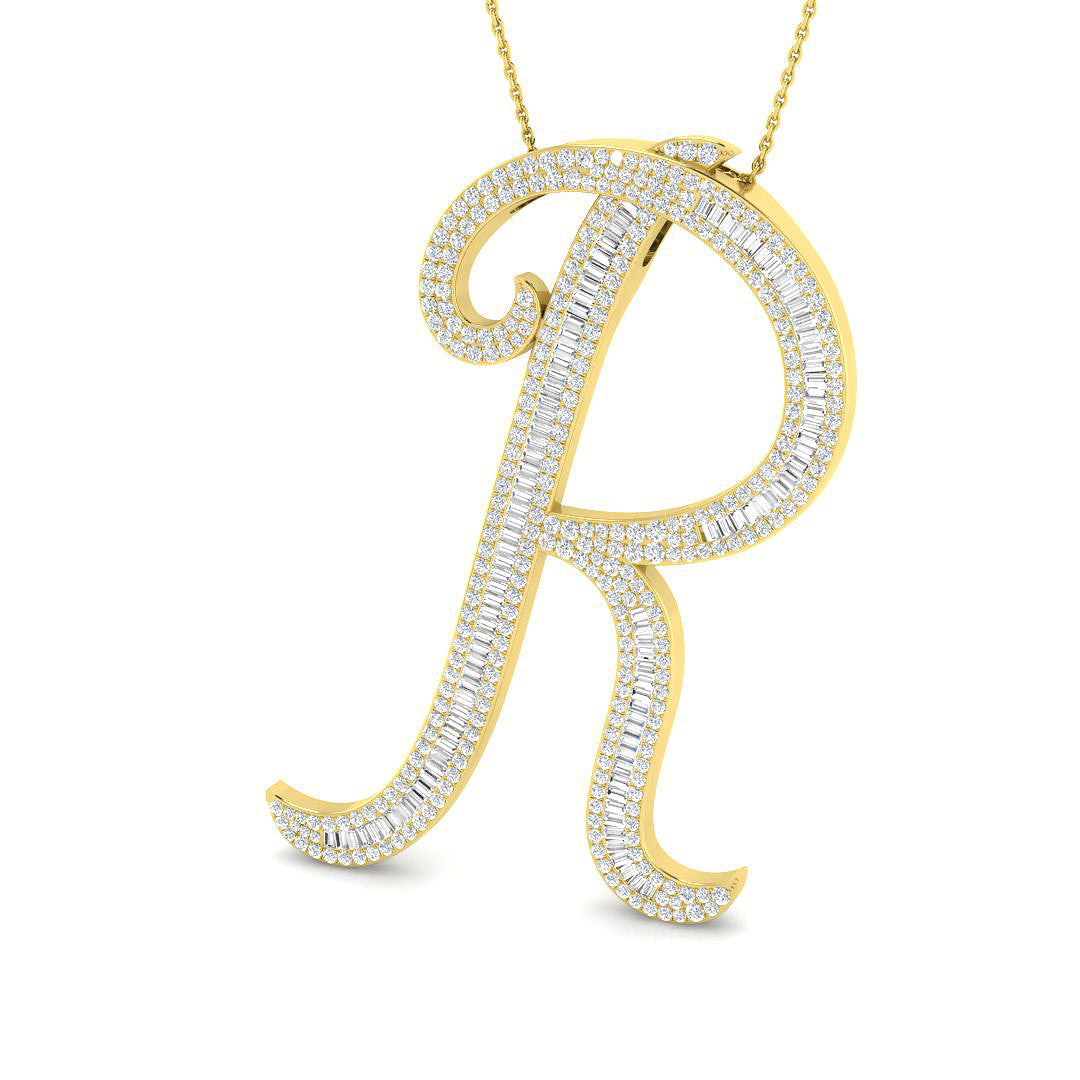 Initials Diamond Ring 1.73ct–2.45ct – SP5948-R – 18k Yellow Gold