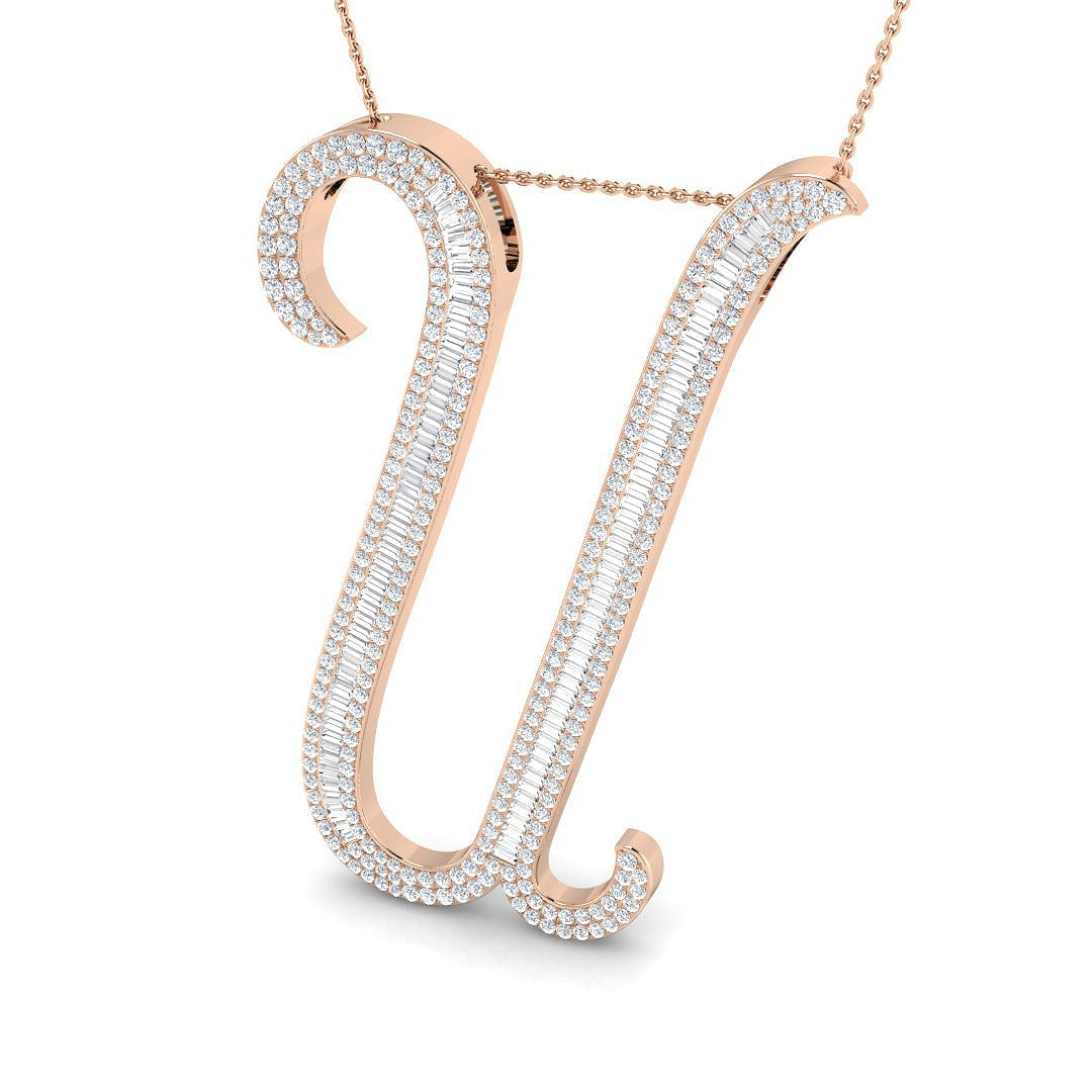 Initials Diamond Ring 0.49ct–2.7ct – SP5543-U – 18k Rose Gold