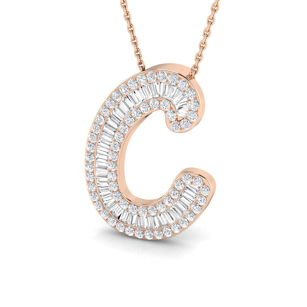 Initials Diamond Ring 0.31ct–2.44ct – SP5002-C – 18k Rose Gold