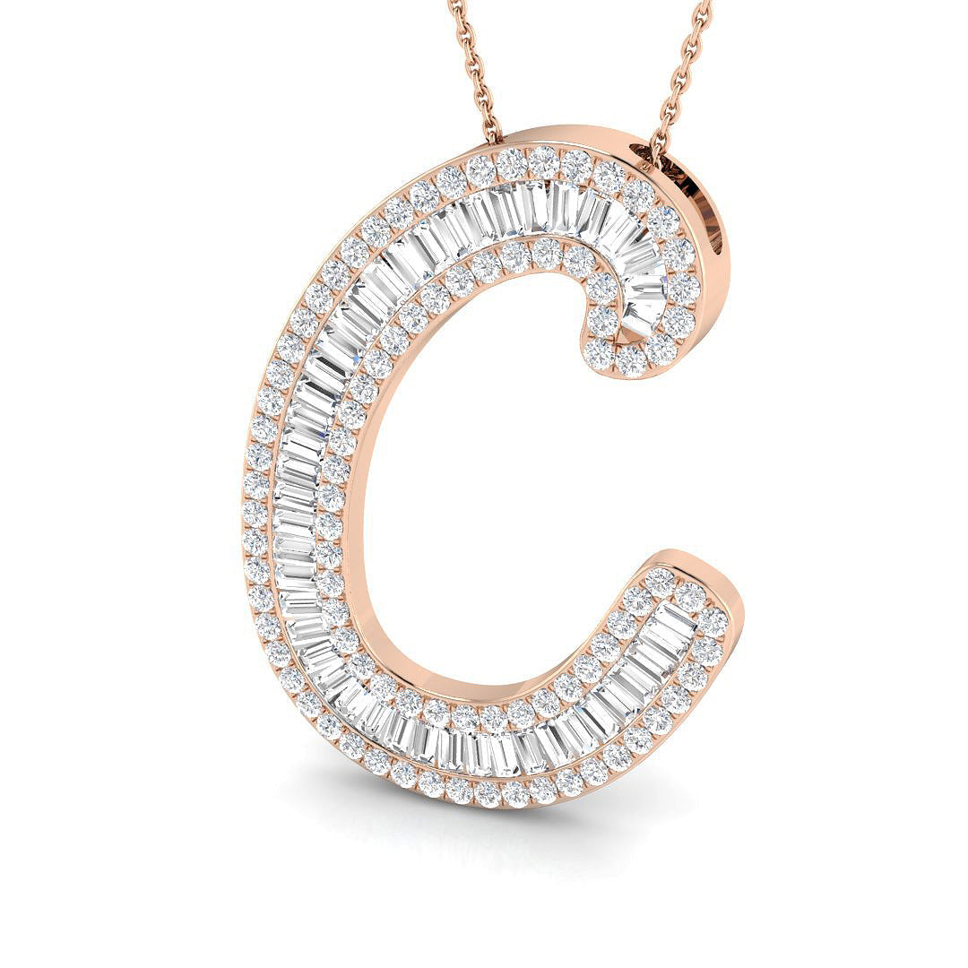Initials Diamond Ring 0.31ct–2.44ct – SP5002-C – 18k Rose Gold