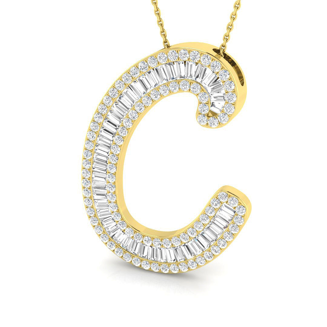 Initials Diamond Ring 0.31ct–2.44ct – SP5002-C – 18k Yellow Gold