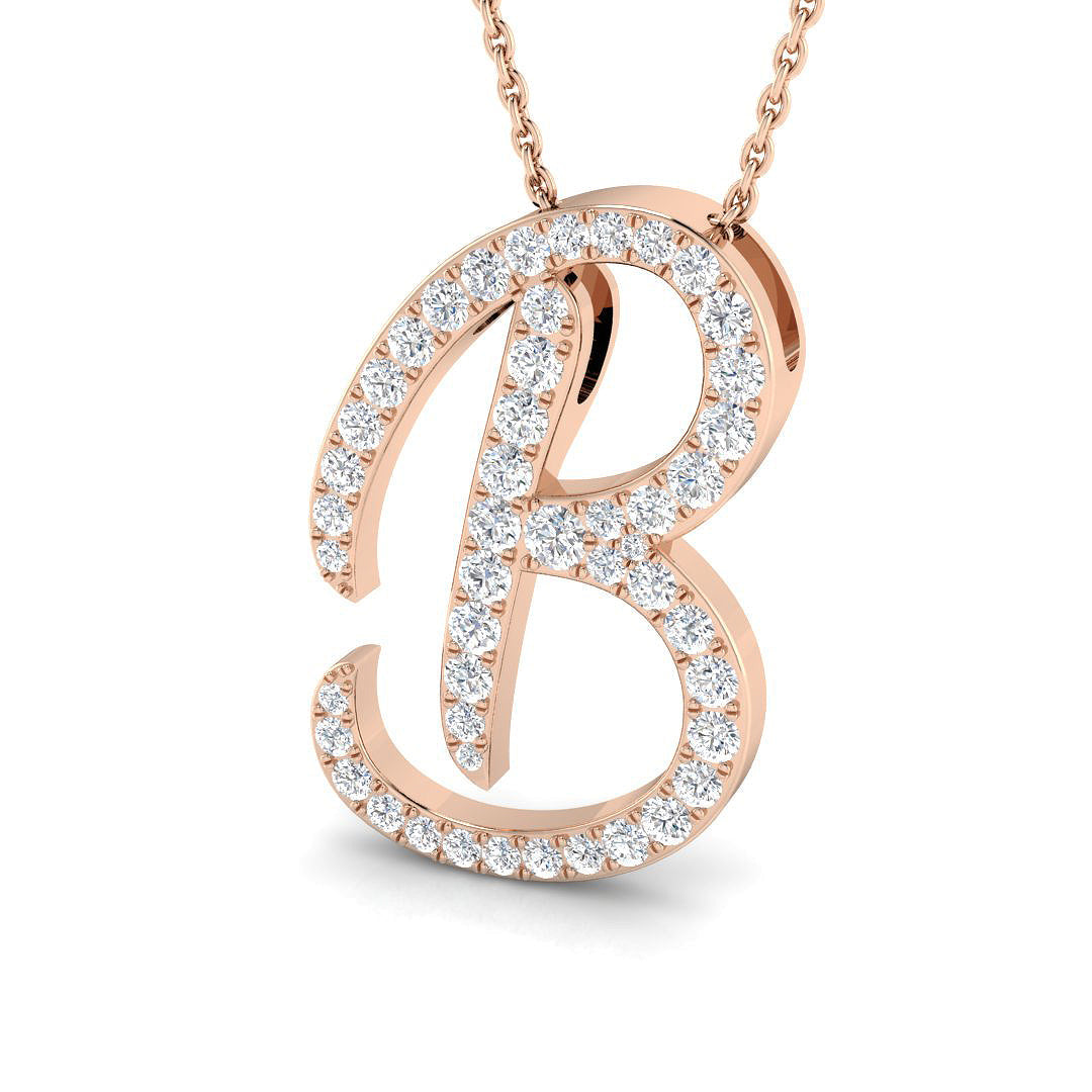 Initials Diamond Ring 0.35ct–1.35ct – SP4909-B – 18k Rose Gold