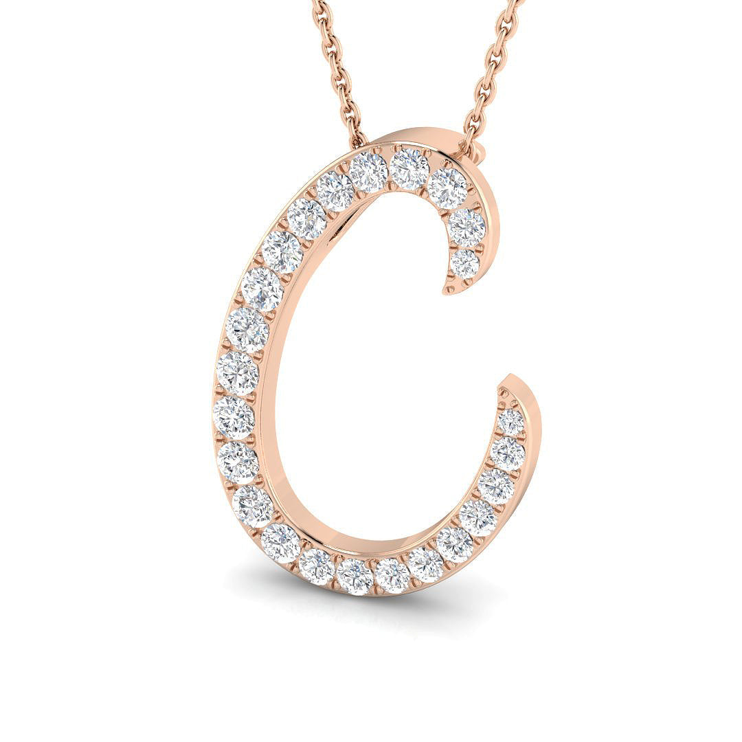 Initials Diamond Ring 0.3ct–1.29ct – SP4909-C – 18k Rose Gold