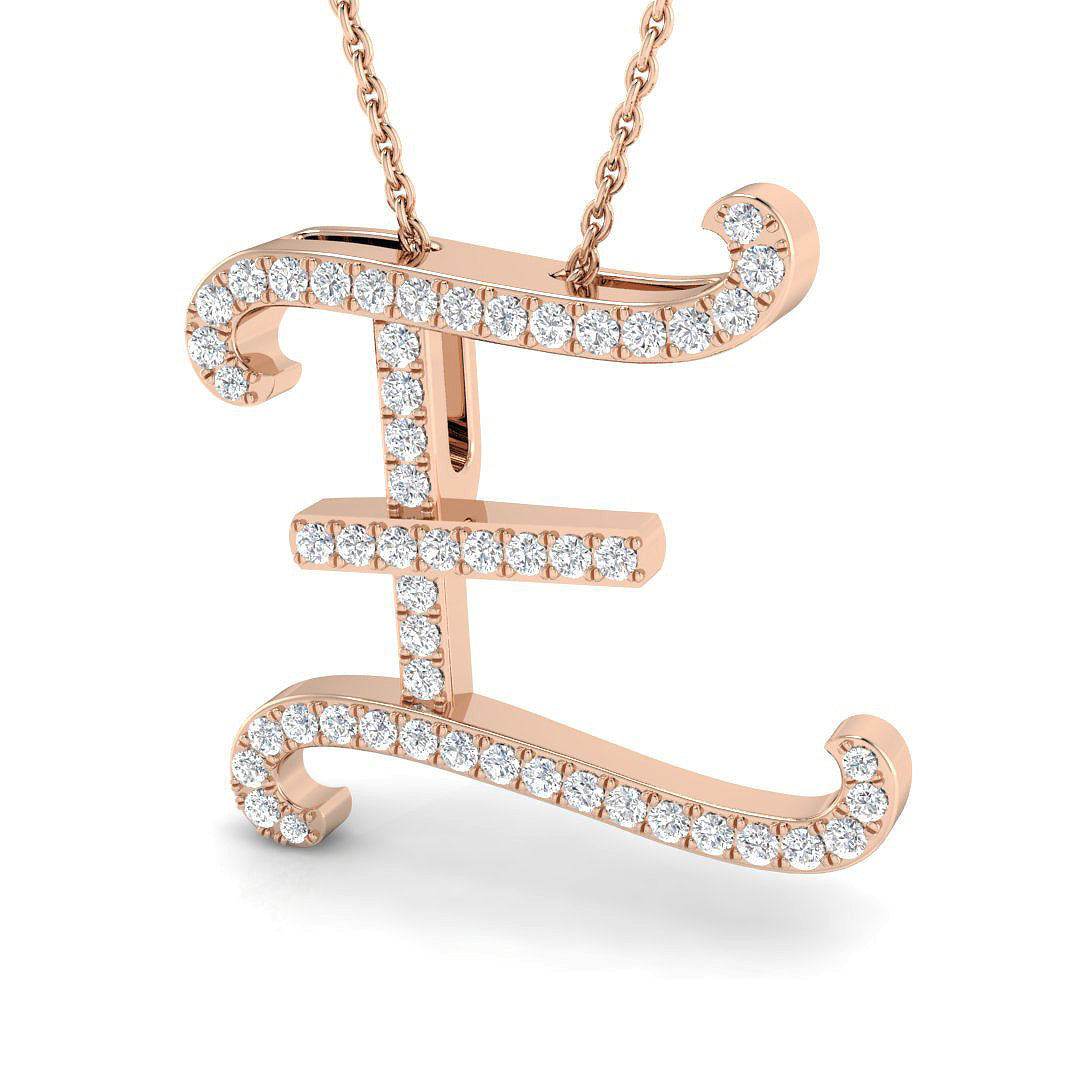 Initials Diamond Ring 0.23ct–1.02ct – SP4945-E – 18k Rose Gold