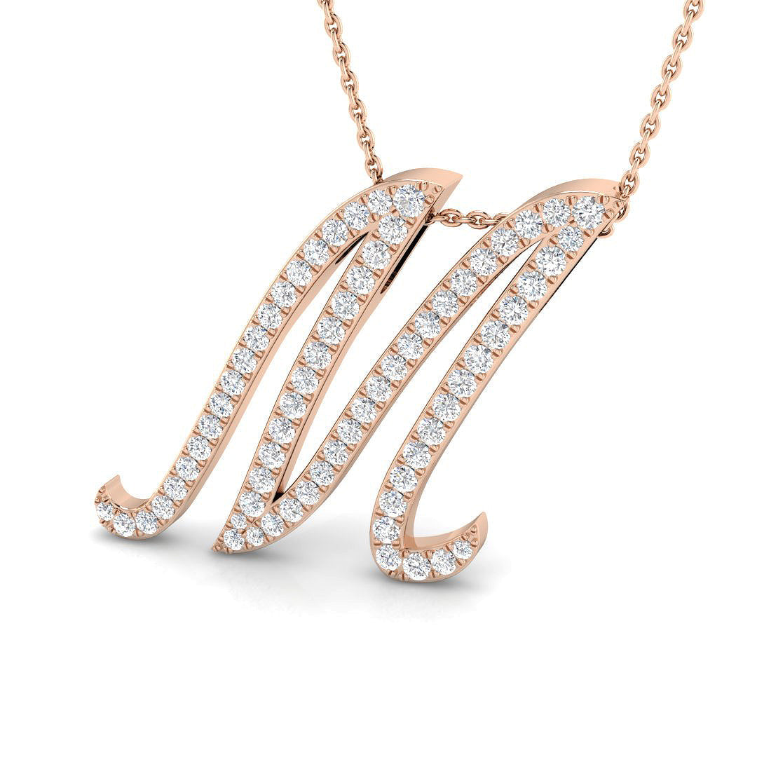 Initials Diamond Ring 0.46ct–1.65ct – SP4909-M – 18k Rose Gold