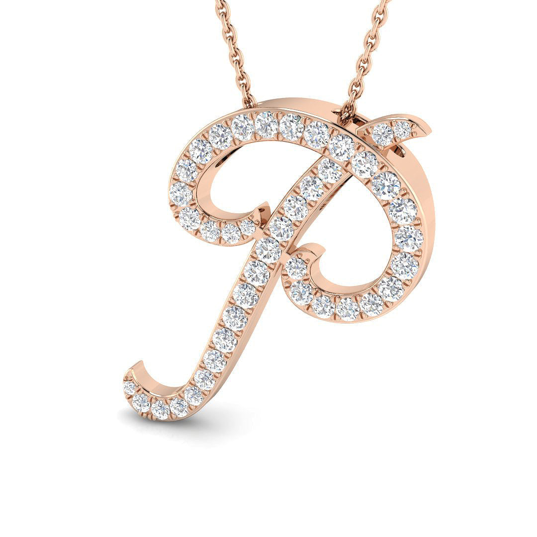 Initials Diamond Ring 0.28ct–1.23ct – SP4909-P – 18k Rose Gold