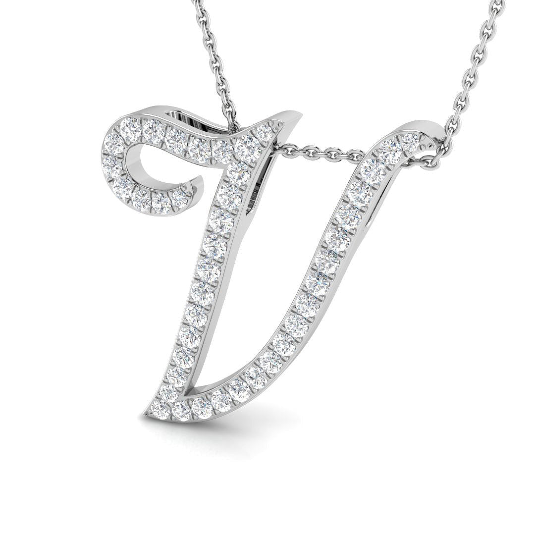 Initials Diamond Ring 0.29ct–1.27ct – SP4909-V – 18k White Gold