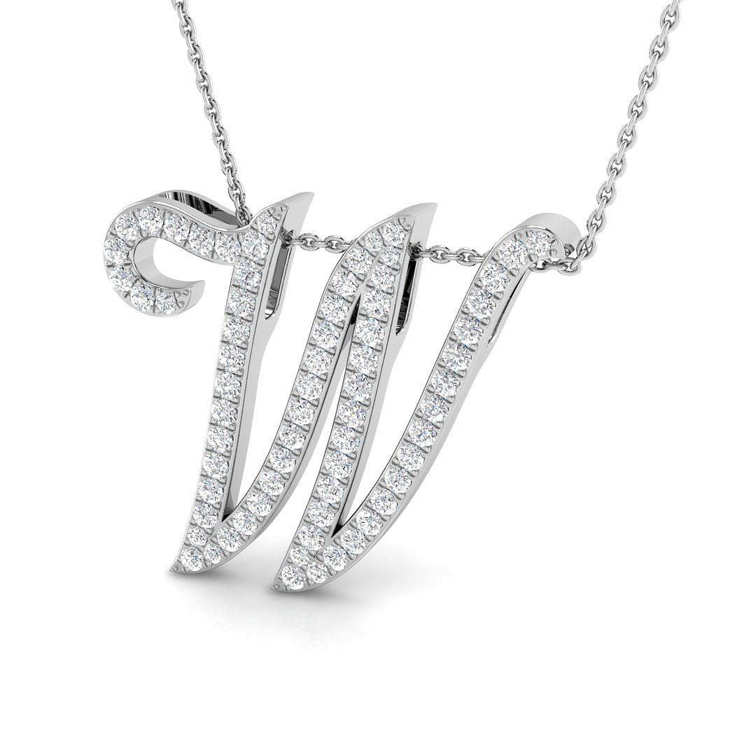 Initials Diamond Ring 0.44ct–1.74ct – SP4909-W – 18k White Gold