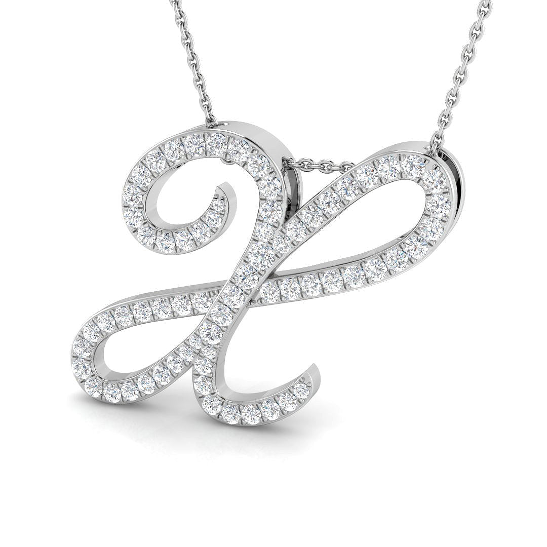 Initials Diamond Ring 0.46ct–1.87ct – SP4909-X – 18k White Gold