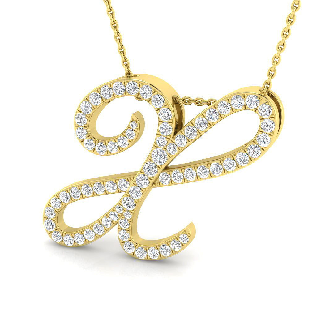 Initials Diamond Ring 0.46ct–1.87ct – SP4909-X – 18k Yellow Gold