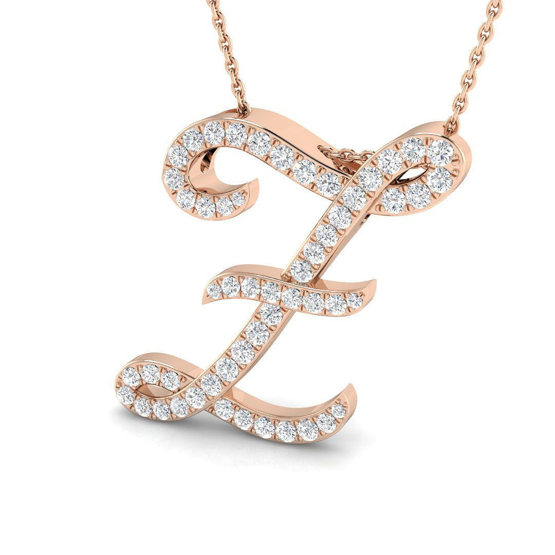 Initials Diamond Ring 0.43ct–1.25ct – SP4909-Z – 18k Rose Gold