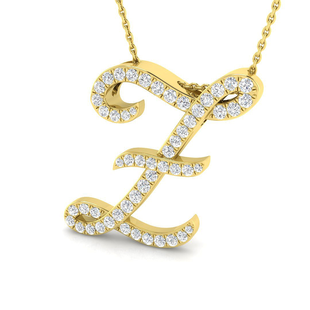 Initials Diamond Ring 0.43ct–1.25ct – SP4909-Z – 18k Yellow Gold