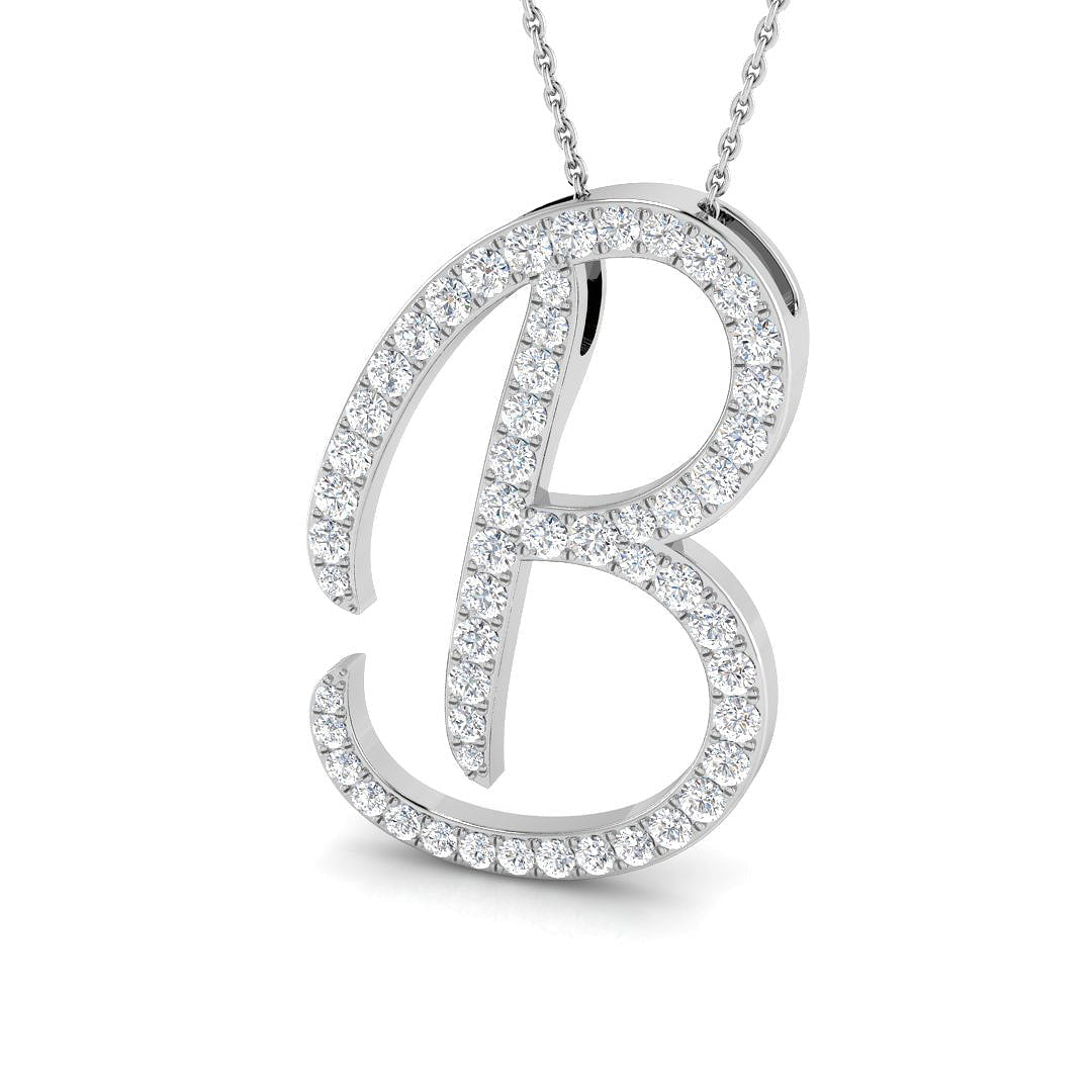 Initials Diamond Ring 0.35ct–1.35ct – SP4909-B – 18k White Gold