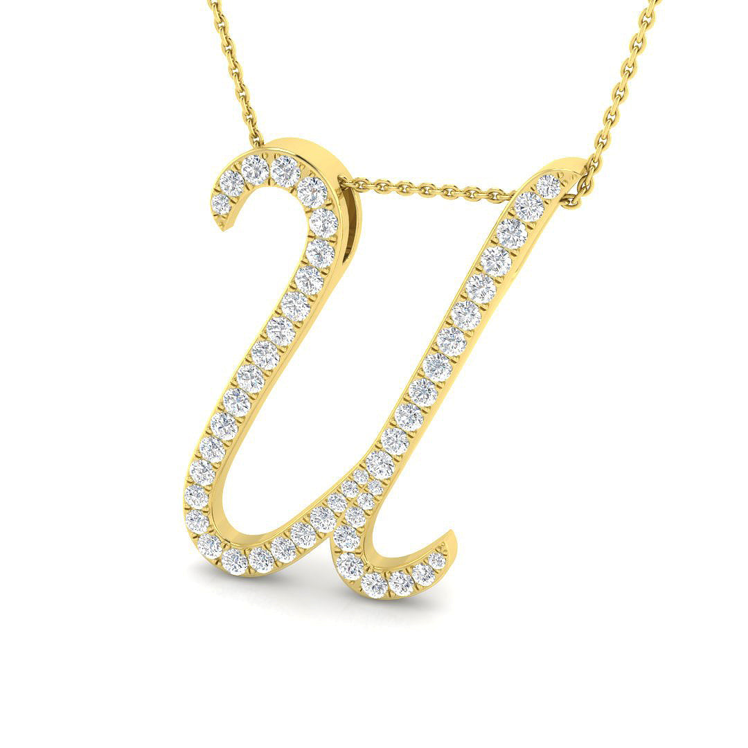 Initials Diamond Ring 0.28ct–1.09ct – SP4909-U – 18k Yellow Gold