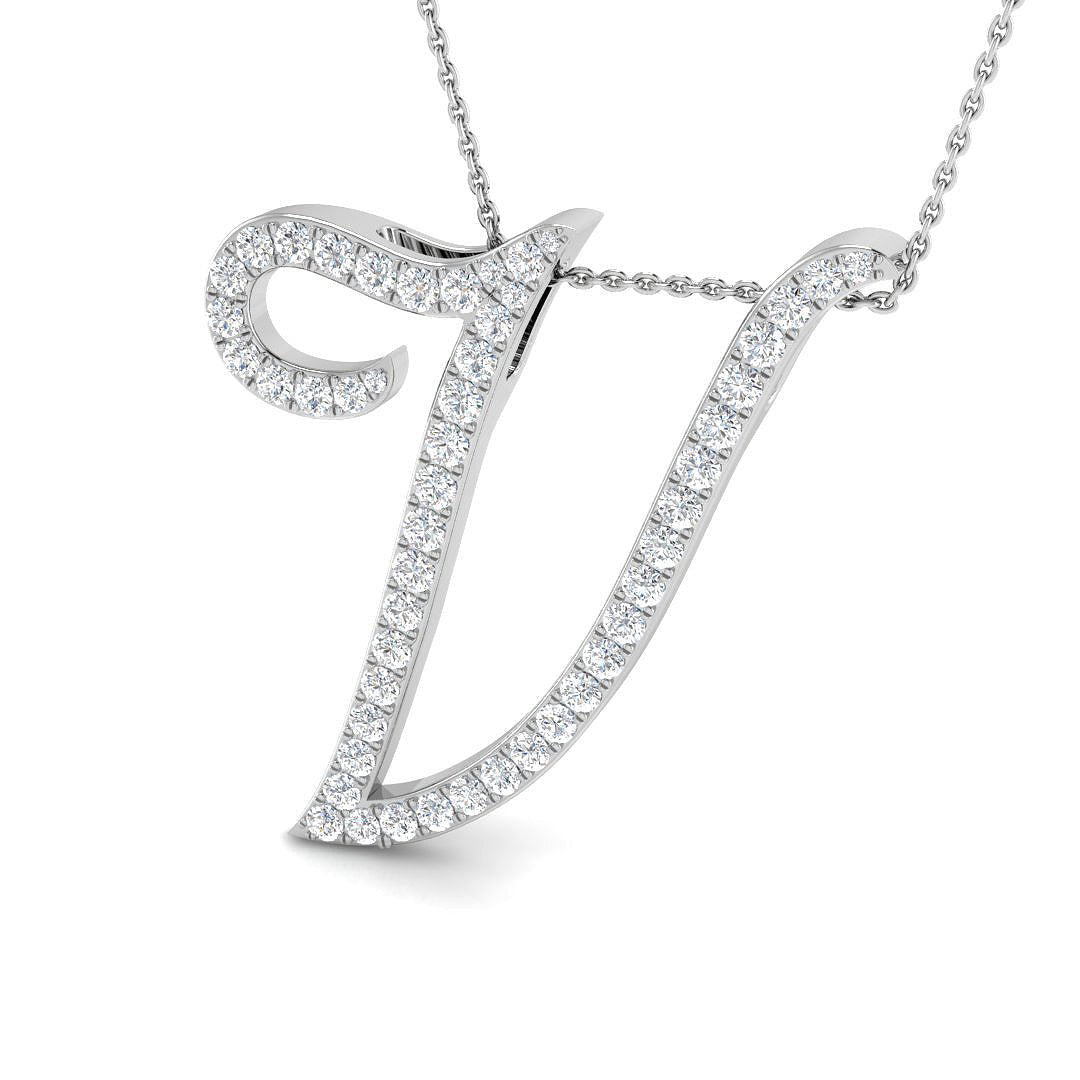 Initials Diamond Ring 0.29ct–1.27ct – SP4909-V – 18k White Gold