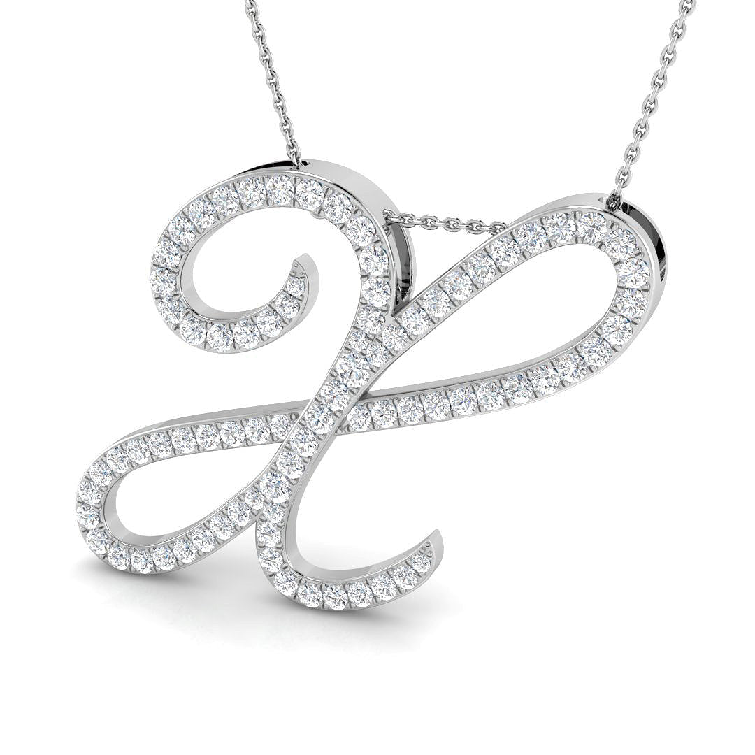 Initials Diamond Ring 0.46ct–1.87ct – SP4909-X – 18k White Gold
