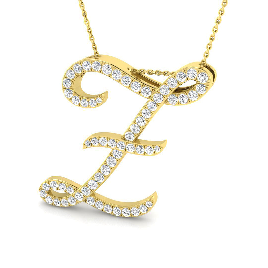 Initials Diamond Ring 0.43ct–1.25ct – SP4909-Z – 18k Yellow Gold