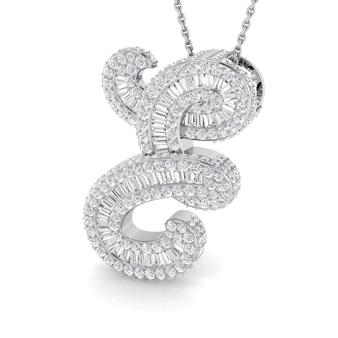 Initials Diamond Ring 2.65ct – SP6069-E – 18k White Gold