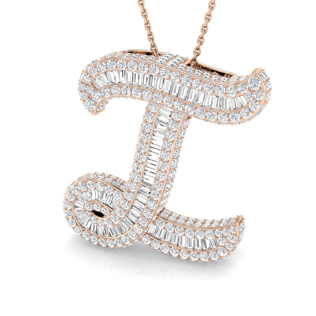 Initials Diamond Ring 3.4ct – SP6069-I – 18k Rose Gold
