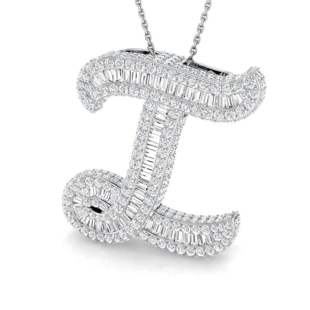 Initials Diamond Ring 3.4ct – SP6069-I – 18k White Gold