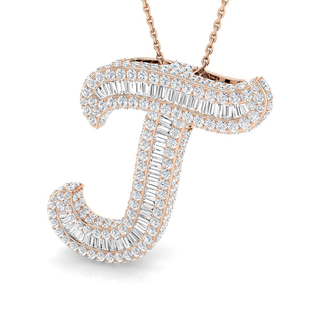 Initials Diamond Ring 3.05ct – SP6069-J – 18k Rose Gold