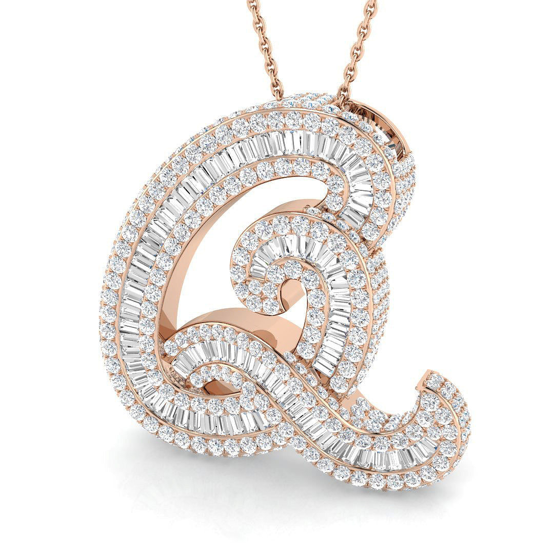 Initials Diamond Ring 3.6ct – SP6069-Q – 18k Rose Gold