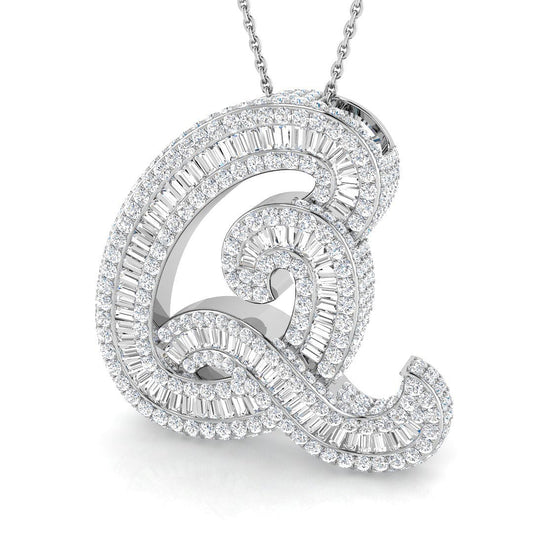 Initials Diamond Ring 3.6ct – SP6069-Q – 18k White Gold