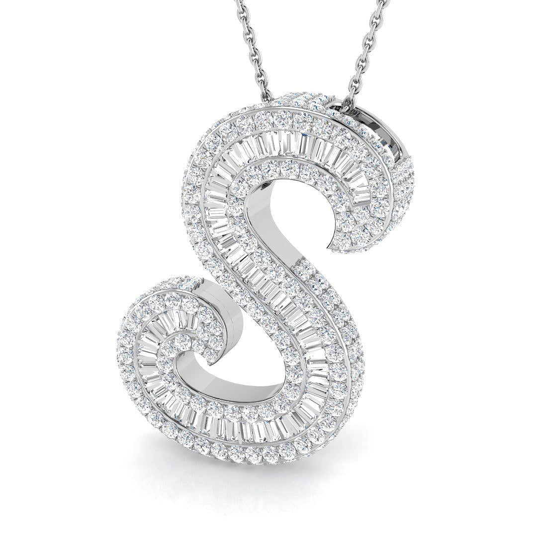 Initials Diamond Ring 2.5ct – SP6069-S – 18k White Gold