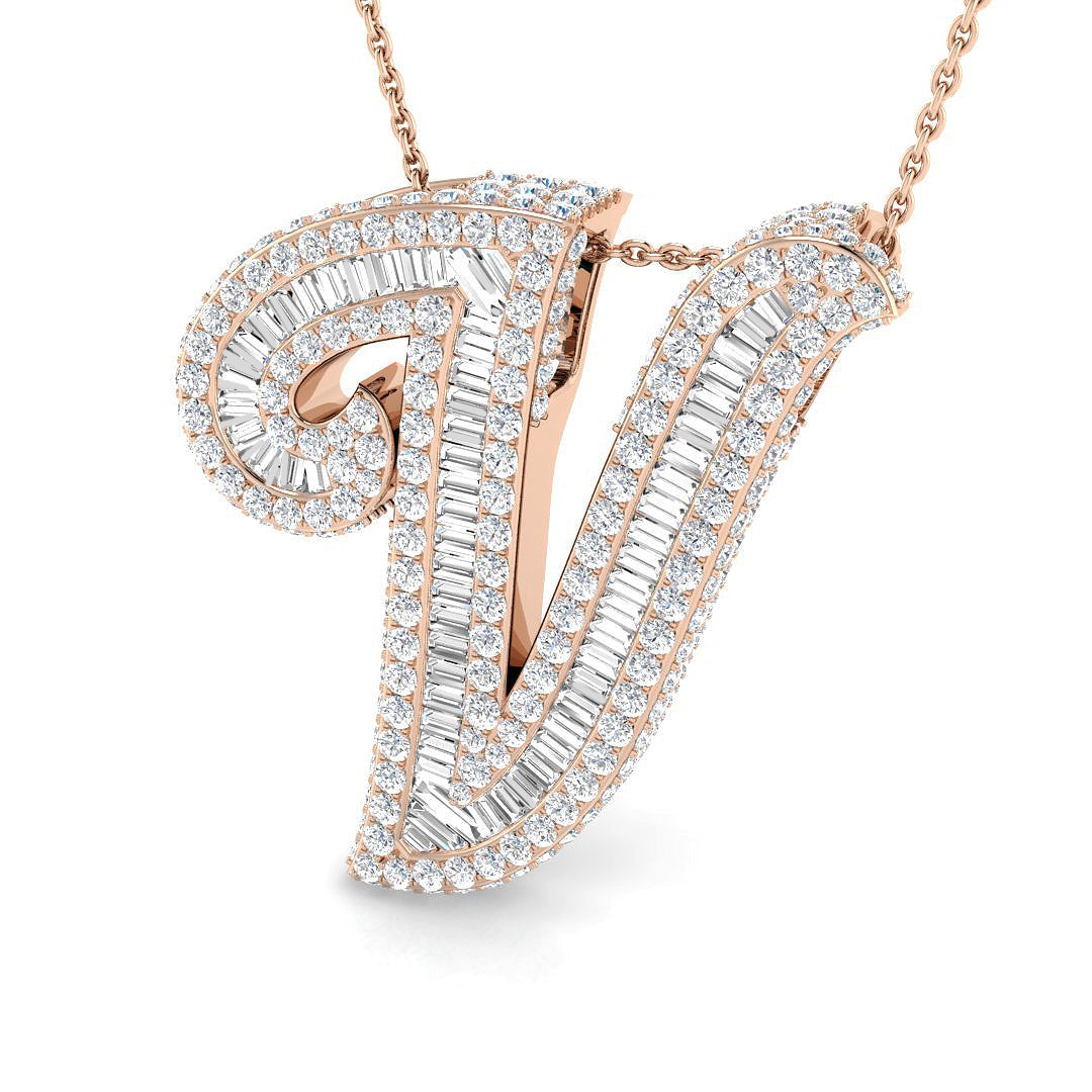 Initials Diamond Ring 3.05ct – SP6069-V – 18k Rose Gold