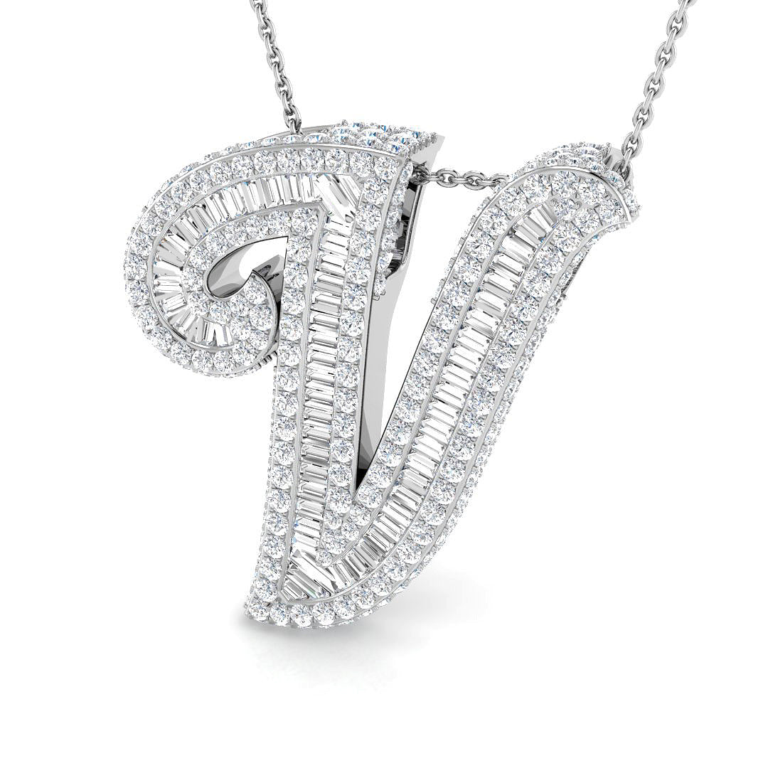 Initials Diamond Ring 3.05ct – SP6069-V – 18k White Gold