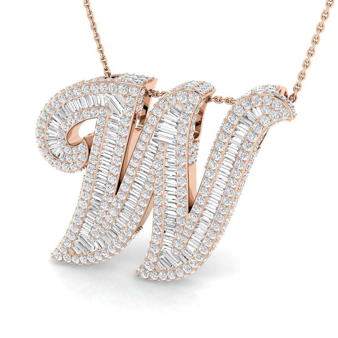 Initials Diamond Ring 4.5ct – SP6069-W – 18k Rose Gold