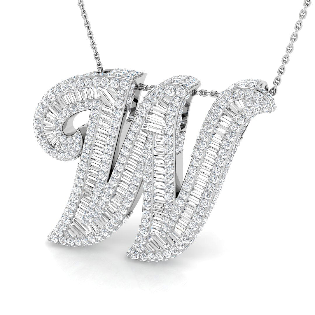 Initials Diamond Ring 4.5ct – SP6069-W – 18k White Gold