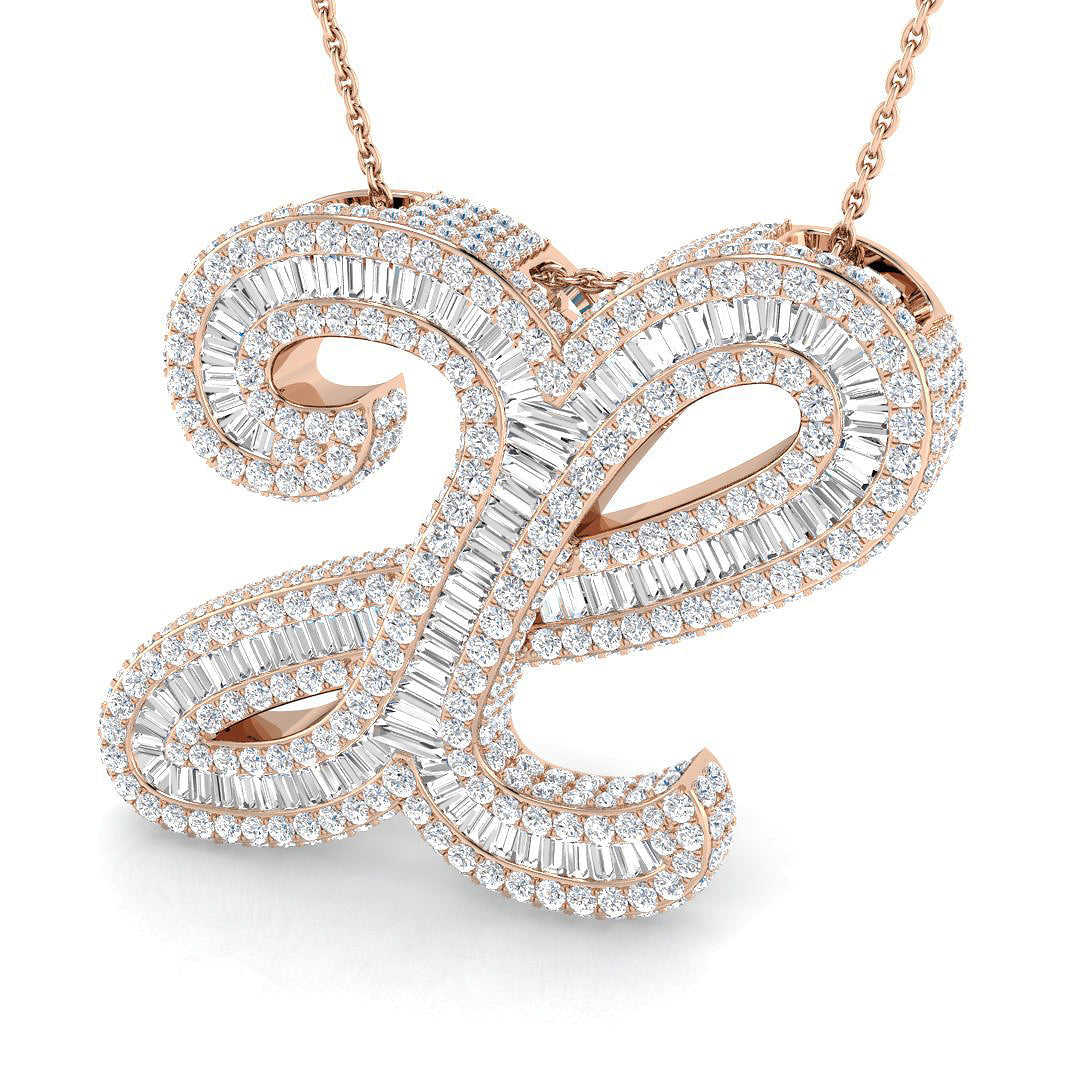 Initials Diamond Ring 4.45ct – SP6069-X – 18k Rose Gold