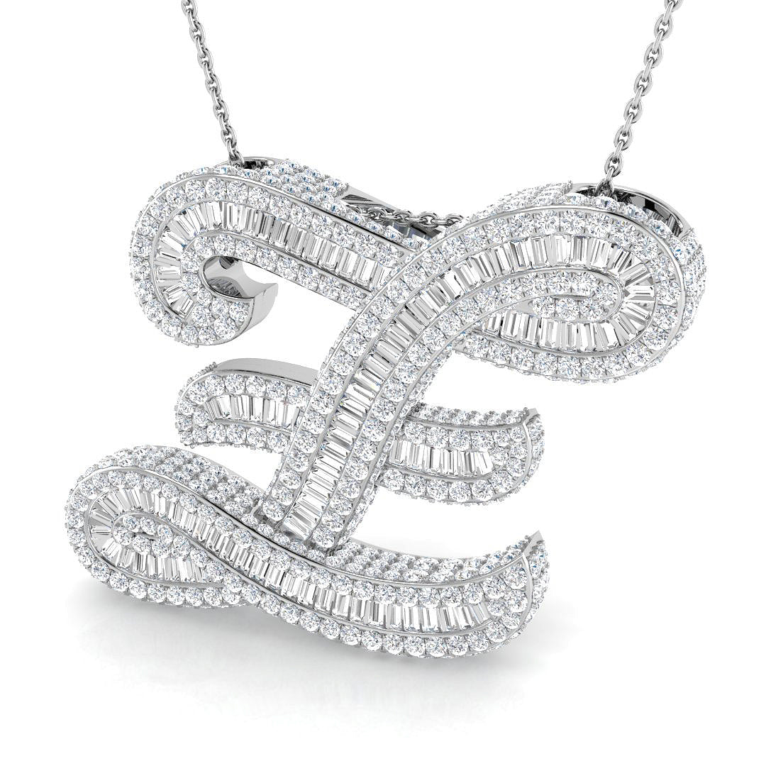 Initials Diamond Ring 4.91ct – SP6069-Z – 18k White Gold