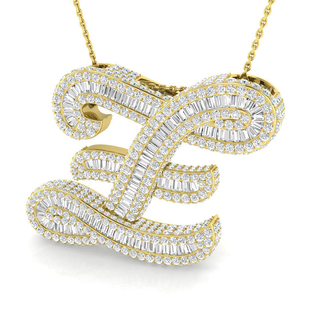 Initials Diamond Ring 4.91ct – SP6069-Z – 18k Yellow Gold