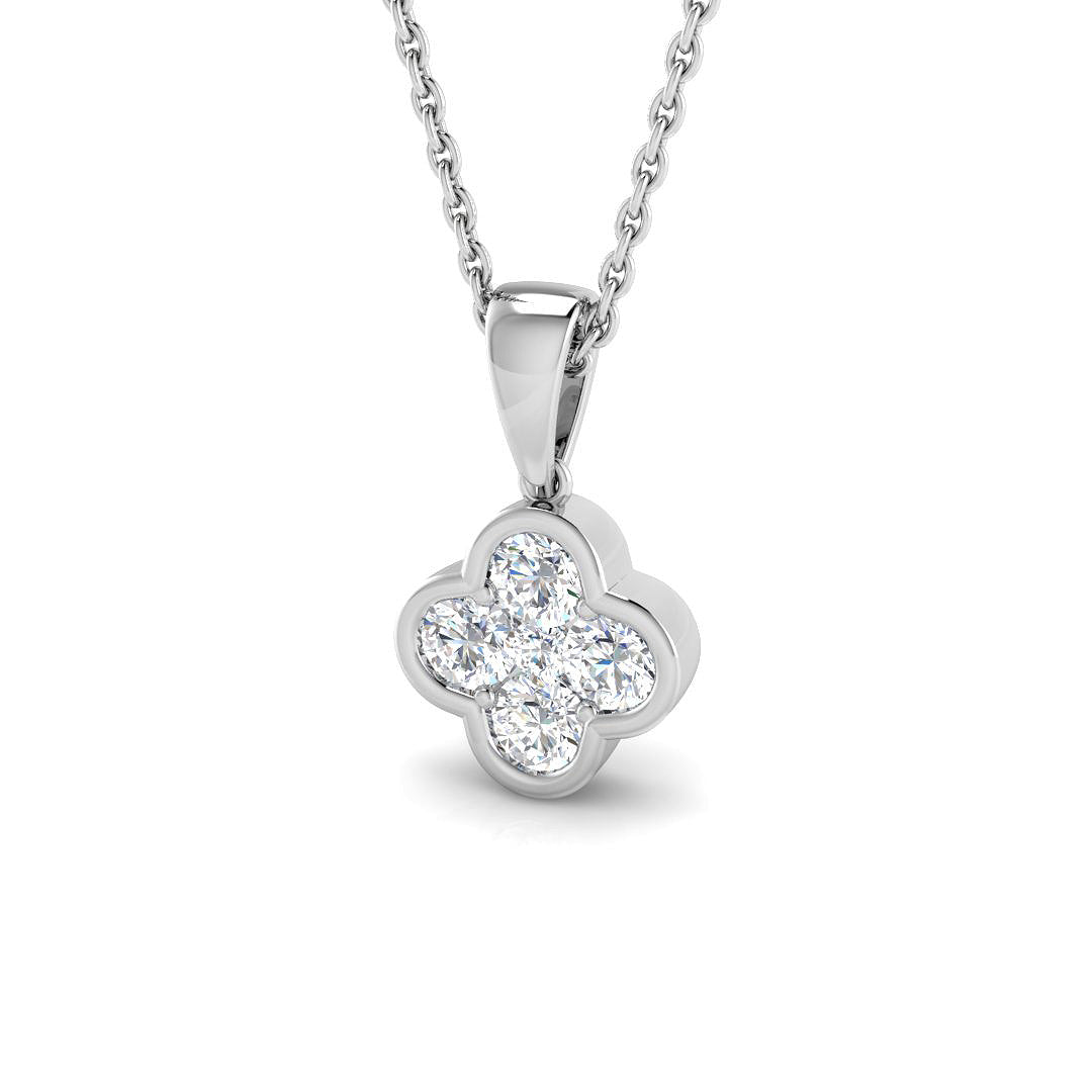 Clover Diamond Ring 0.43ct – SP6177 – 18k White Gold