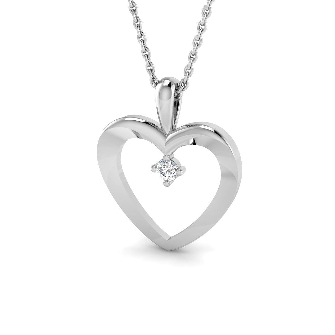 Heart Diamond Ring 0.02ct–0.05ct – SP6309 – 18k White Gold
