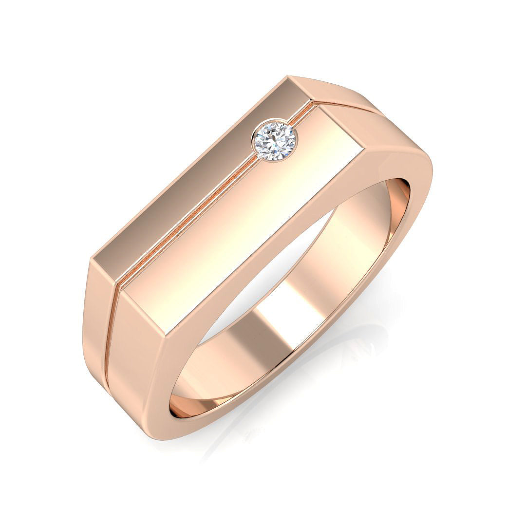 Signet Diamond Ring 0.06ct – SR1524 – 18k Rose Gold