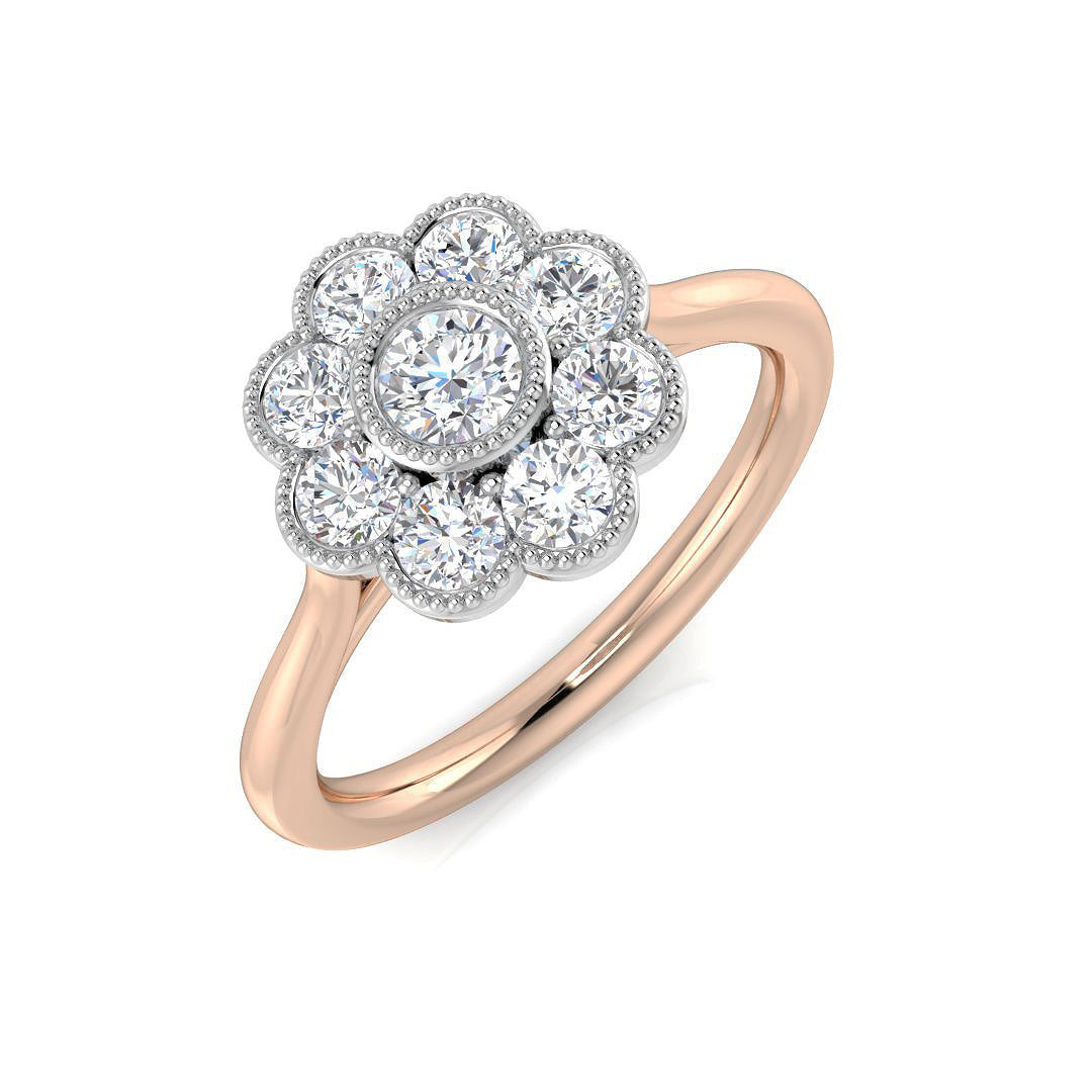 Multi Stone Diamond Ring 0.44ct–0.98ct – SR769 – 18k Rose Gold