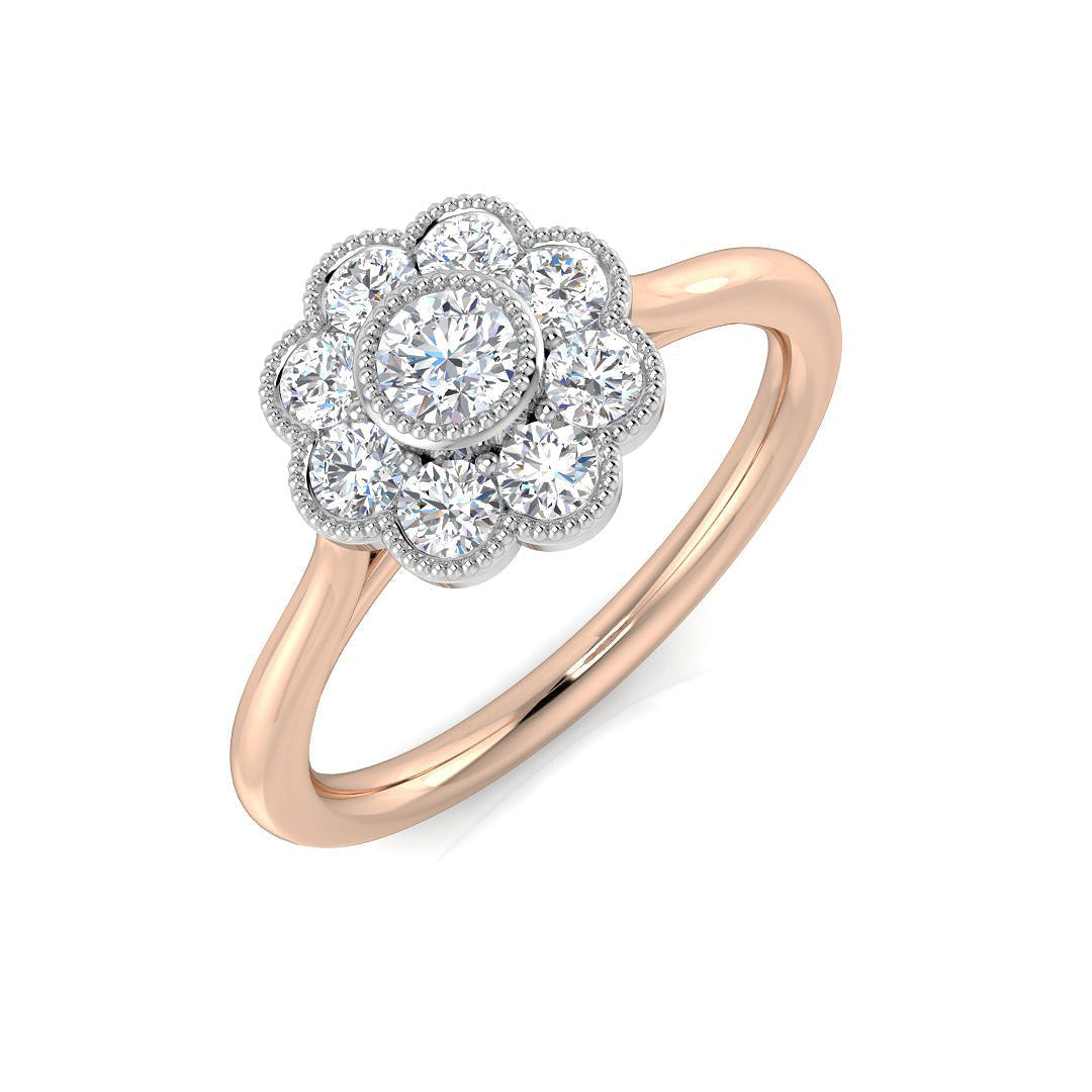 Multi Stone Diamond Ring 0.44ct–0.98ct – SR769 – 18k Rose Gold