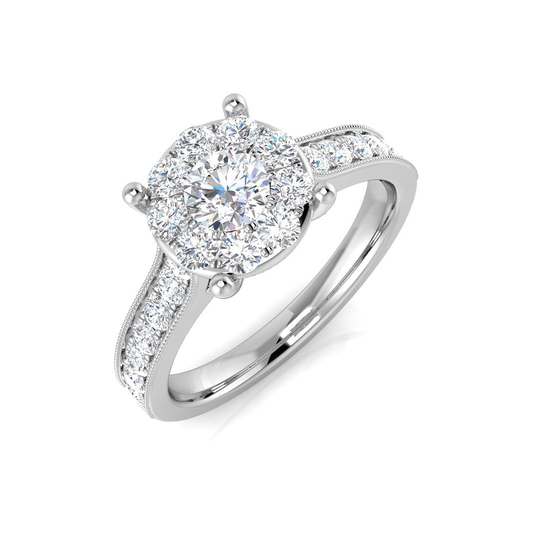 Cluster Diamond Ring 0.34ct–1.0ct – SL8405 – 18k White Gold
