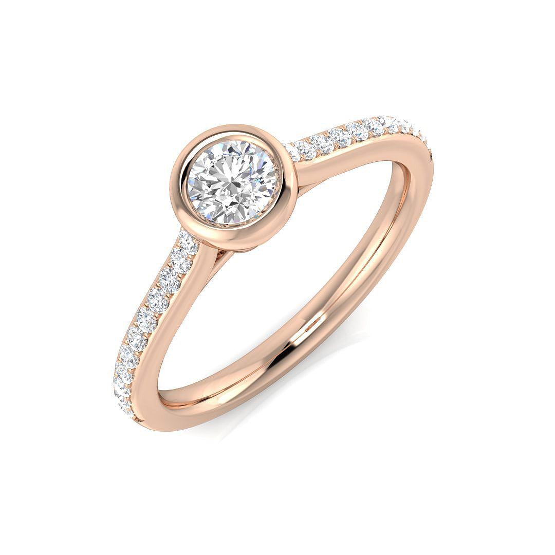 Engagement Diamond Ring 0.42ct–0.67ct – SR1049 – 18k Rose Gold