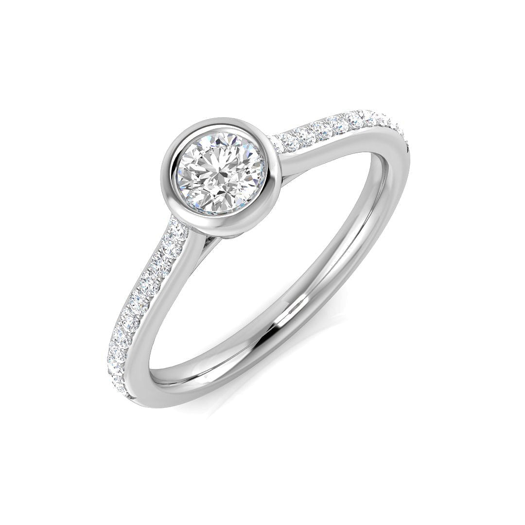Engagement Diamond Ring 0.42ct–0.67ct – SR1049 – 18k White Gold