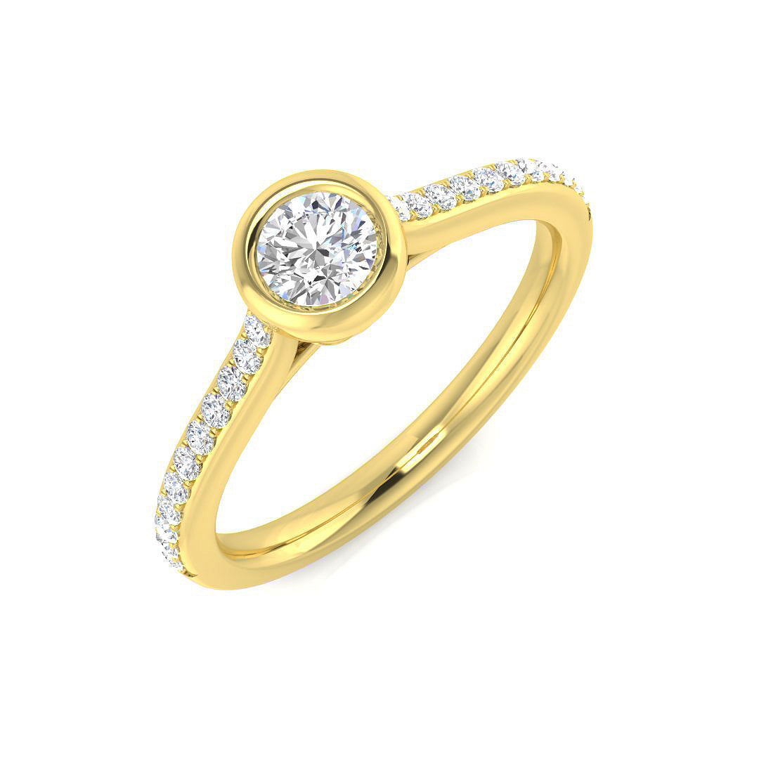 Engagement Diamond Ring 0.42ct–0.67ct – SR1049 – 18k Yellow Gold