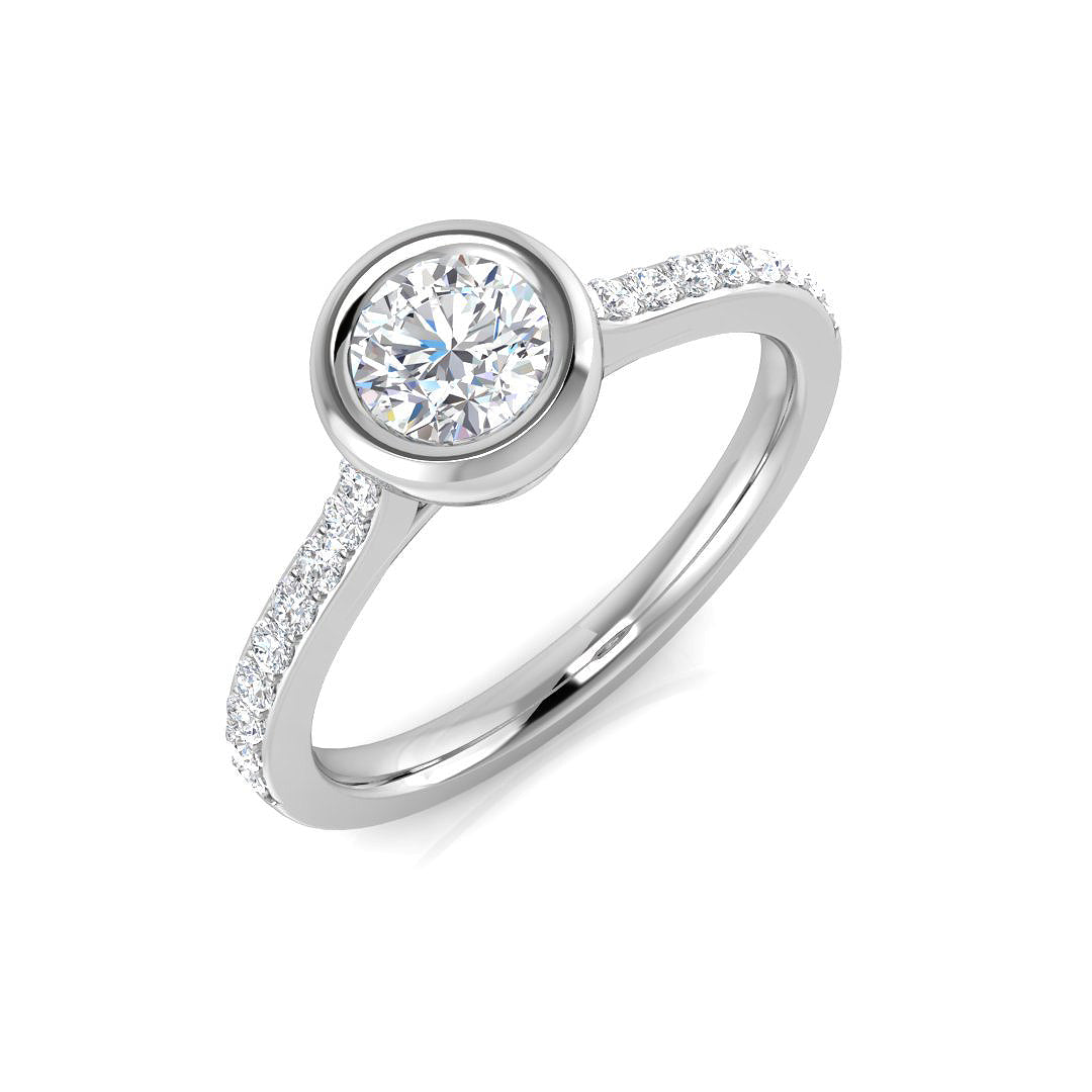 Engagement Diamond Ring 0.42ct–0.67ct – SR1049 – 18k White Gold