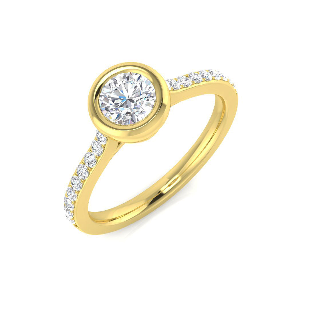 Engagement Diamond Ring 0.42ct–0.67ct – SR1049 – 18k Yellow Gold