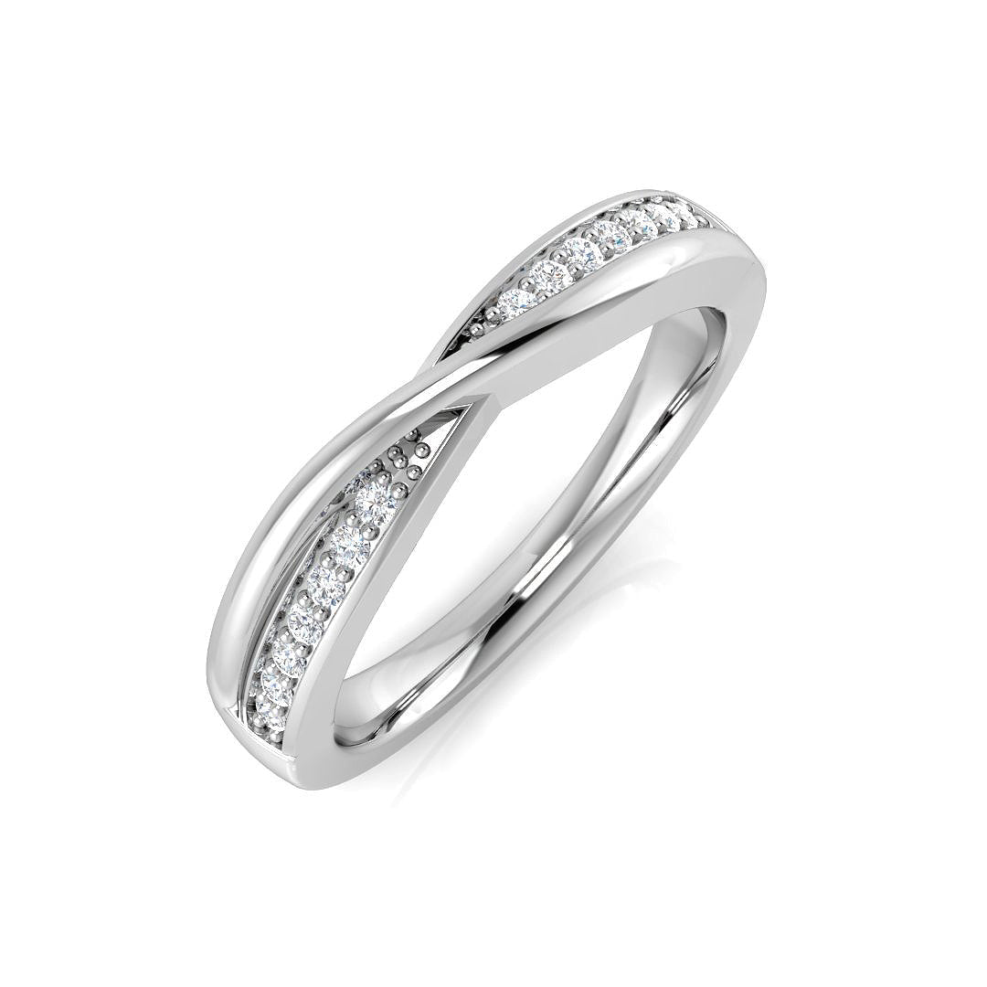Half Eternity Diamond Ring 0.1ct – SR1072 – 18k White Gold