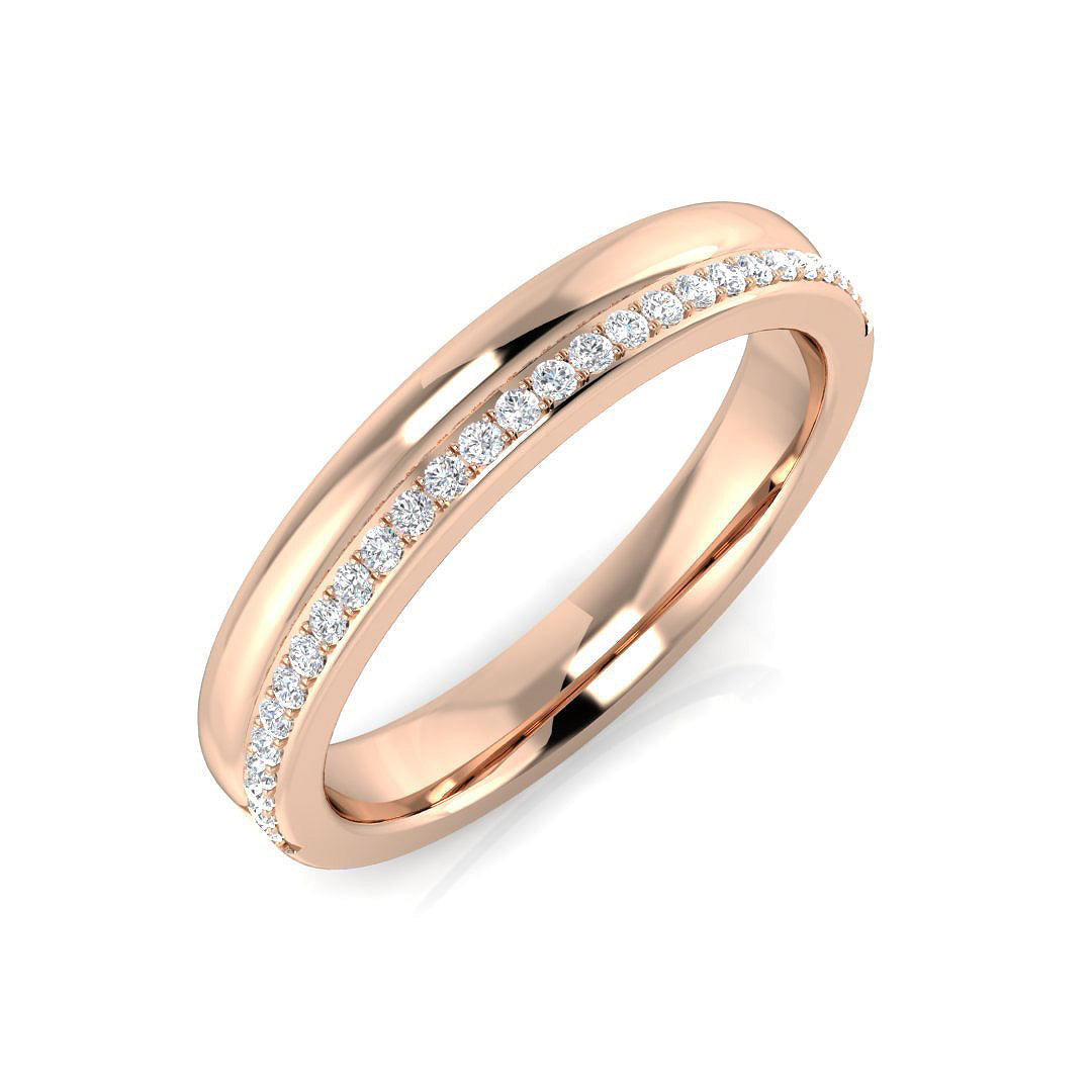 Half Eternity Diamond Ring 0.1ct–0.41ct – SR1079 – 18k Rose Gold