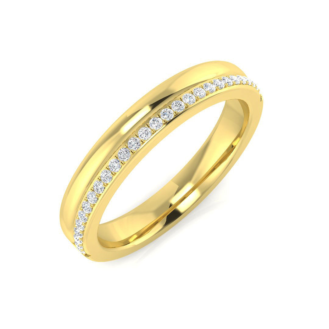 Half Eternity Diamond Ring 0.1ct–0.41ct – SR1079 – 18k Two Tone Gold